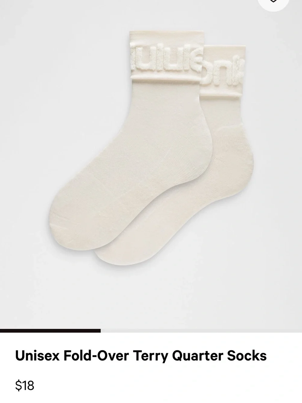 Fold-Over Terry Quarter Socks in Lilac